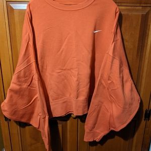 Burnt orange Nike boxy crop crew neck